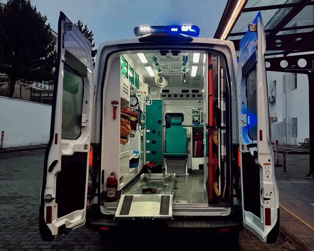 rear compartment of ambulance